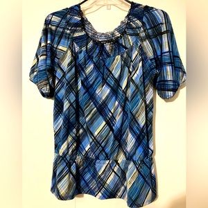 AGB Black and Blue top, size XL